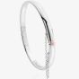 Clogau Silver 9ct Rose Gold Cariad Heart Bangle 3SCBG