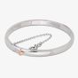 Clogau Silver 9ct Rose Gold Cariad Heart Bangle 3SCBG