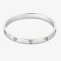 Clogau Insignia Sterling Silver Bangle 3STOLMNBG1