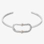 Clogau Silver & 9ct Rose Gold Connection Interlocking Arches Bangle 3SCRL0742