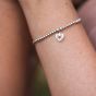Clogau Cariad Silver 9ct Rose Gold Sparkle Topaz Heart Affinity Bead Bracelet 3SBB85S