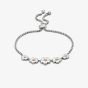 Clogau Sterling Silver & Rose Gold Forget Me Not Flower Toggle Bracelet 3SFMN904