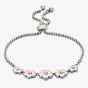 Clogau Sterling Silver & Rose Gold Forget Me Not Flower Toggle Bracelet 3SFMN904