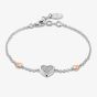 Clogau Two Colour Forever Yours Heart Bracelet 3SFYO994