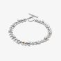 Clogau Royal Sterling Silver & Swarovski Crystal Leaf T-Bar Bracelet 3SROY1404