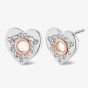 Clogau Cariad Silver Sparkle Heart Stud Earrings 3SCRS0652