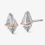 Clogau Natures Wonder Silver & 9ct Rose Gold Sea Shell Stud Earrings 3SBCH0750