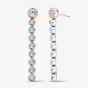 Clogau Celebration Silver White Topaz Drop-Hoop Earrings 3SCLC0799
