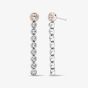 Clogau Celebration Silver White Topaz Drop-Hoop Earrings 3SCLC0799