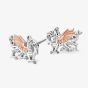 Clogau Welsh Dragon Silver 9ct Rose Gold Stud Earrings 3SD005SE