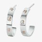 Clogau Ladies Insignia Sterling Silver Slim Half Hoop Earrings 3SINS850