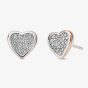 Clogau Two Colour Forever Yours Heart Stud Earrings 3SFYO995