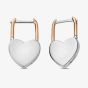 Clogau Two Colour Cariad Heart Padlock Hoop Earrings 3SCAR976