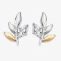 Clogau Two Colour Royal Clogau Topaz Leaf Stud Earrings 3SROY929