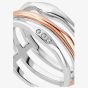 Clogau Ripples Triple Band White Topaz Ring 3SRPP0210