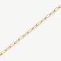 D.Louise Yellow Gold Tone Plated Stainless Steel Paperclip Bracelet GB-009
