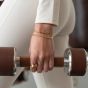 D.Louise Yellow Gold Tone Plated Stainless Steel Paperclip Bracelet GB-009