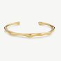 D.Louise Yellow Gold Tone Plated Stainless Steel Bamboo Bangle SKB-12-01