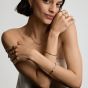 D.Louise Yellow Gold Tone Plated Stainless Steel Bamboo Bangle SKB-12-01