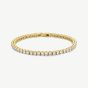 D.Louise Yellow Gold Tone Plated Stainless Steel Crystal Luxe Tennis Bracelet SKB-027