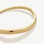 D.Louise Yellow Gold Tone Plated Stainless Steel Wave M/L Bangle SKB-039-02