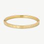 D.Louise Yellow Gold Tone Plated Stainless Steel Crystal Eternity S/M Bangle YBB-017-01