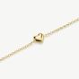 D.Louise Yellow Gold Tone Plated Stainless Steel Mini Heart Bracelet SKB-58