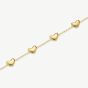 D.Louise Yellow Gold Tone Plated Stainless Steel Bubble Heart Bracelet NAB-12