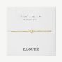 D.Louise Yellow Gold Tone Plated Stainless Steel Bridesmaid Dainty Pearl Bracelet SKB-15