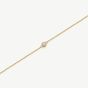 D.Louise Yellow Gold Tone Plated Stainless Steel Bridesmaid Dainty Pearl Bracelet SKB-15