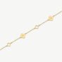 D.Louise Yellow Gold Tone Plated Stainless Steel Multi Clover Bracelet SKB-20
