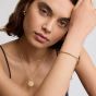 D.Louise Yellow Gold Tone Plated Stainless Steel Classic Friendship Bracelet SKB-63