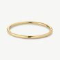 D.Louise Yellow Gold Tone Plated Stainless Steel Classic Oval S/M Bangle YBB-014-01