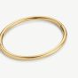 D.Louise Yellow Gold Tone Plated Stainless Steel Classic Oval M/L Bangle YBB-014-02