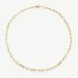 D.Louise Yellow Gold Tone Plated Stainless Steel Paperclip Chain GN-010