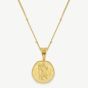 D.Louise Yellow Gold Tone Plated Stainless Steel St.Christopher Pendant THN-21