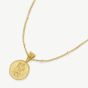 D.Louise Yellow Gold Tone Plated Stainless Steel St.Christopher Pendant THN-21