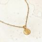 D.Louise Yellow Gold Tone Plated Stainless Steel St.Christopher Pendant THN-21