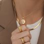 D.Louise Yellow Gold Tone Plated Stainless Steel St.Christopher Pendant THN-21