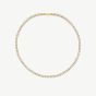 D.Louise Yellow Gold Tone Plated Stainless Steel Cubic Zirconia Tennis Necklace THN-36
