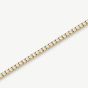 D.Louise Yellow Gold Tone Plated Stainless Steel Cubic Zirconia Tennis Necklace THN-36