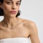 D.Louise Yellow Gold Tone Plated Stainless Steel Cubic Zirconia Tennis Necklace THN-36