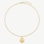 D.Louise Yellow Gold Tone Plated Stainless Steel Engravable Heart Talisman Pendant THN-66