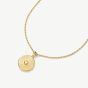 D.Louise Yellow Gold Tone Plated Stainless Steel Engravable Heart Talisman Pendant THN-66