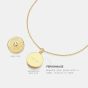 D.Louise Yellow Gold Tone Plated Stainless Steel Engravable Heart Talisman Pendant THN-66