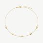 D.Louise Yellow Gold Tone Plated Stainless Steel Bubble Heart Necklace NAN-14