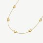 D.Louise Yellow Gold Tone Plated Stainless Steel Bubble Heart Necklace NAN-14