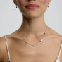 D.Louise Yellow Gold Tone Plated Stainless Steel Bubble Heart Necklace NAN-14