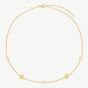 D.Louise Yellow Gold Tone Plated Stainless Steel Multi Clover Necklace SKN-35