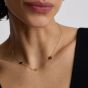 D.Louise Yellow Gold Tone Plated Stainless Steel Multi Clover Necklace SKN-35